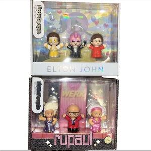 New Little People 3 Sets- Elton John, Rupaul & Back to the Future Collector Sets